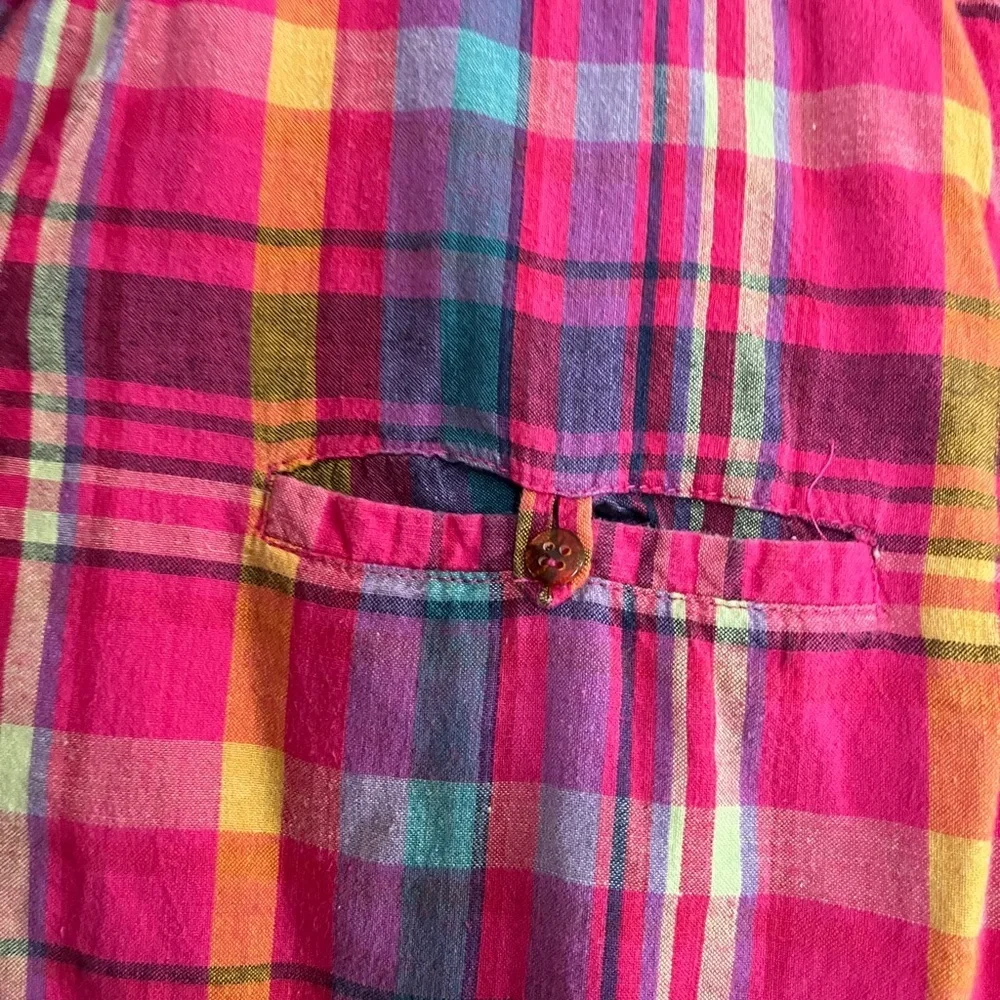 Essentials Vibrant Plaid Button Down Shirt